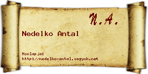 Nedelko Antal névjegykártya